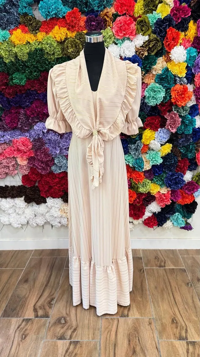 LBF Traje de flamenca bata rayas doradas. Tallas S-L