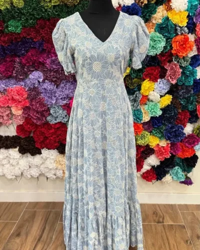 LBF Traje de flamenca bata vichy. Tallas única