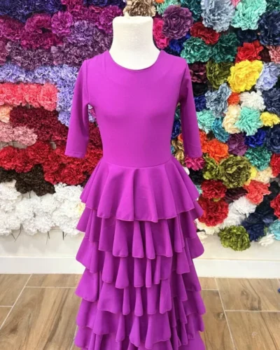 LBF  Traje de flamenca niña lycra. Talla 6