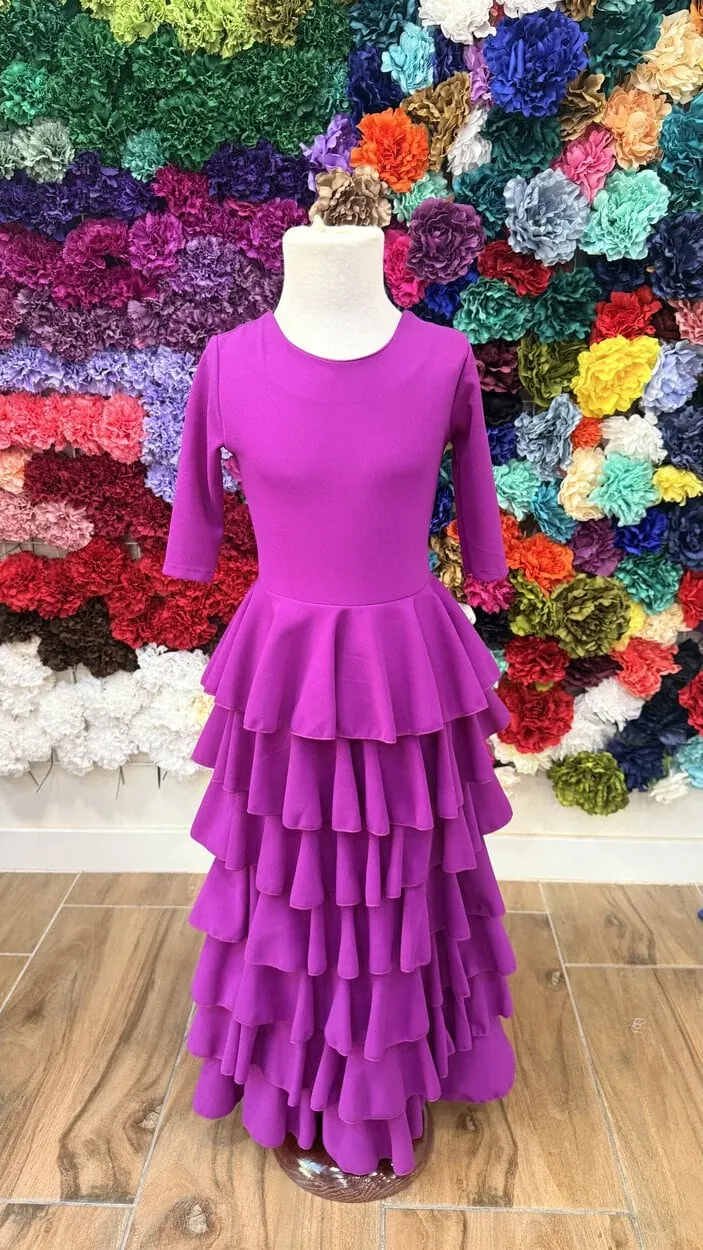 LBF Traje de flamenca niña lycra. Talla 6