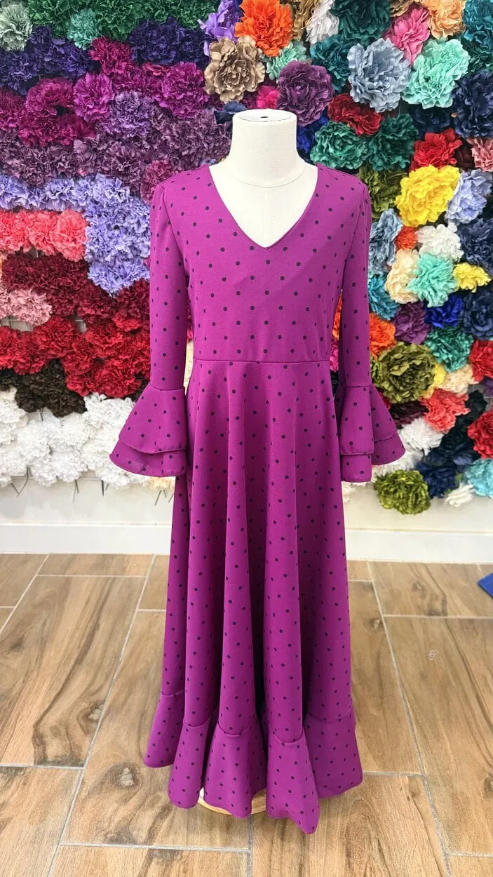 LBF Traje de flamenca niña Lycra. Talla 8