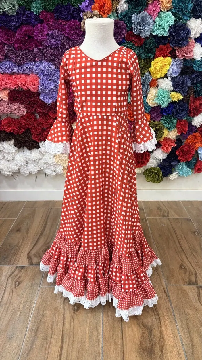 LBF Traje de flamenca niña. Talla 8