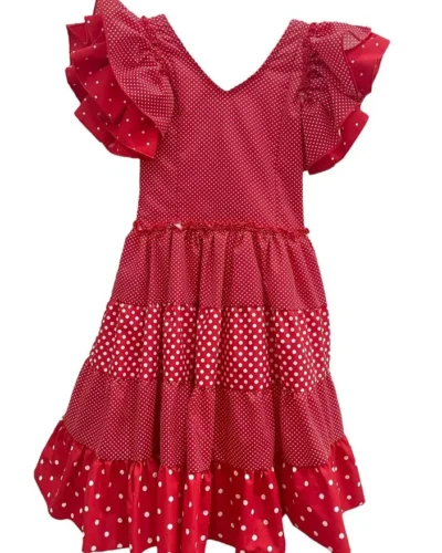 LBF  Traje de flamenca niña Popelín. Talla 4