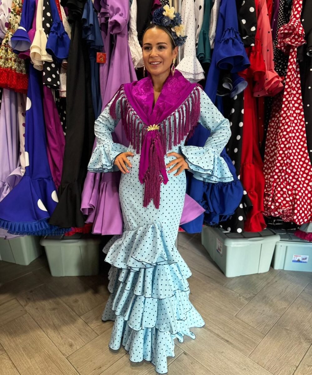 LBF TRAJE DE FLAMENCA AZUL