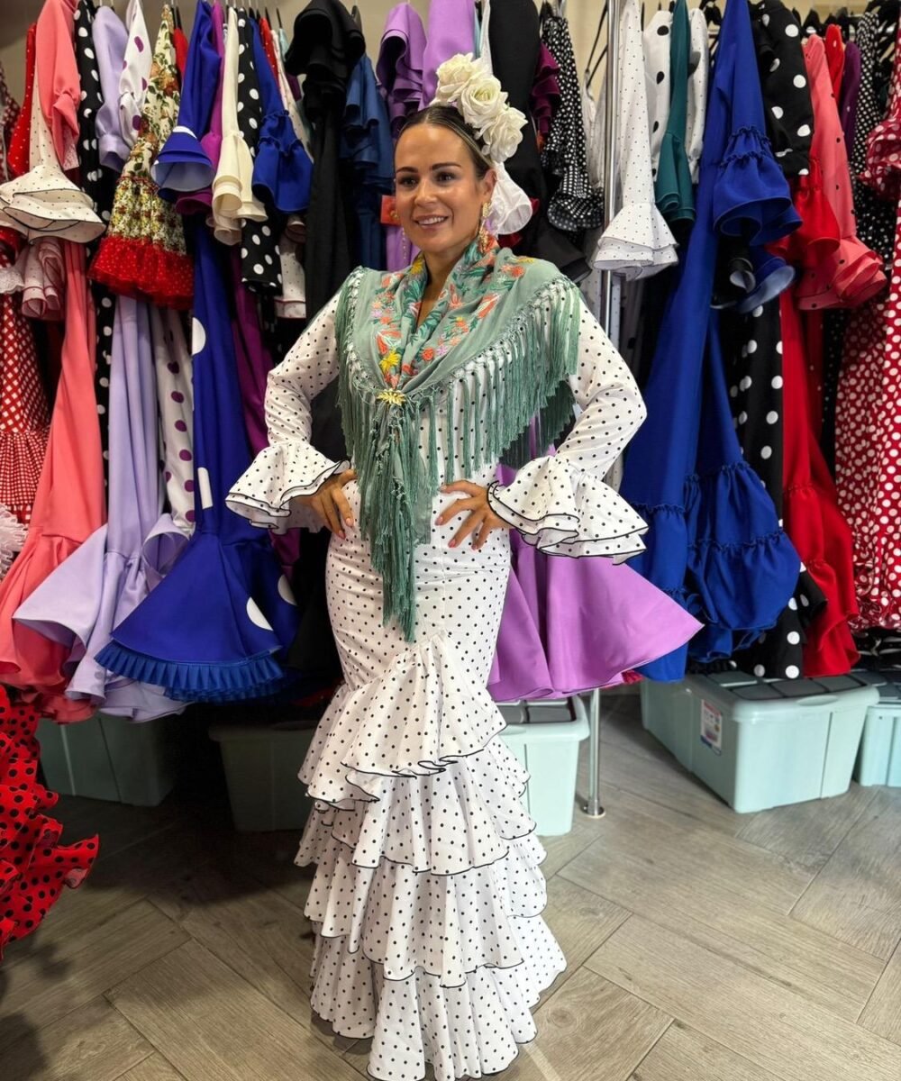 LBF TRAJE DE FLAMENCA BLANCO