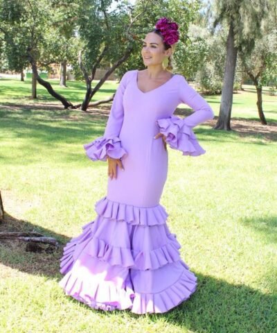 LBFV traje de flamenca malva