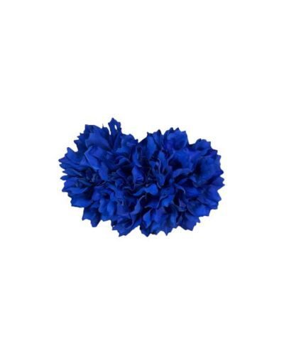 Ramillete de Flor de dalia flamenca azul añil pequeña
