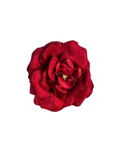 Flor rosa de terciopelo roja
