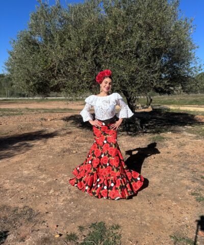 Falda flamenca nejas estampado